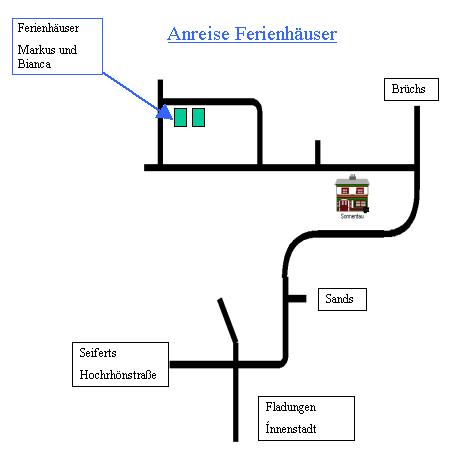 Anreise zu den Ferienhäusern