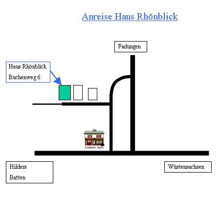 Anreise zum Haus Rhönblick